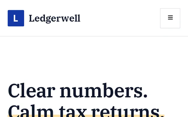 Ledgerwell Accountants sample design, screenshot 4