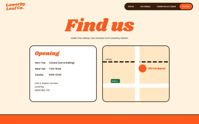 Lowerby Loaf Co. sample design, screenshot 3