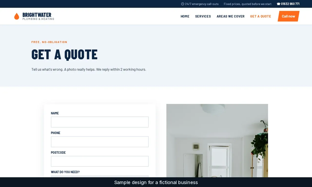 Brightwater quote request form